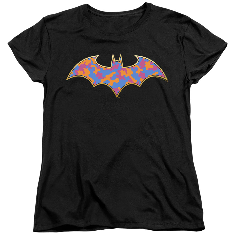 Batman Gold Camo Womens T Shirt Black Officially Licensed