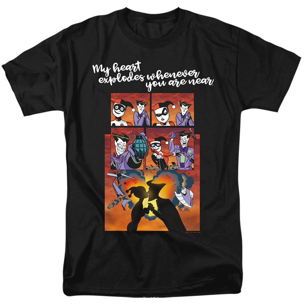 Batman Explode Mens T Shirt Black Officially Licensed