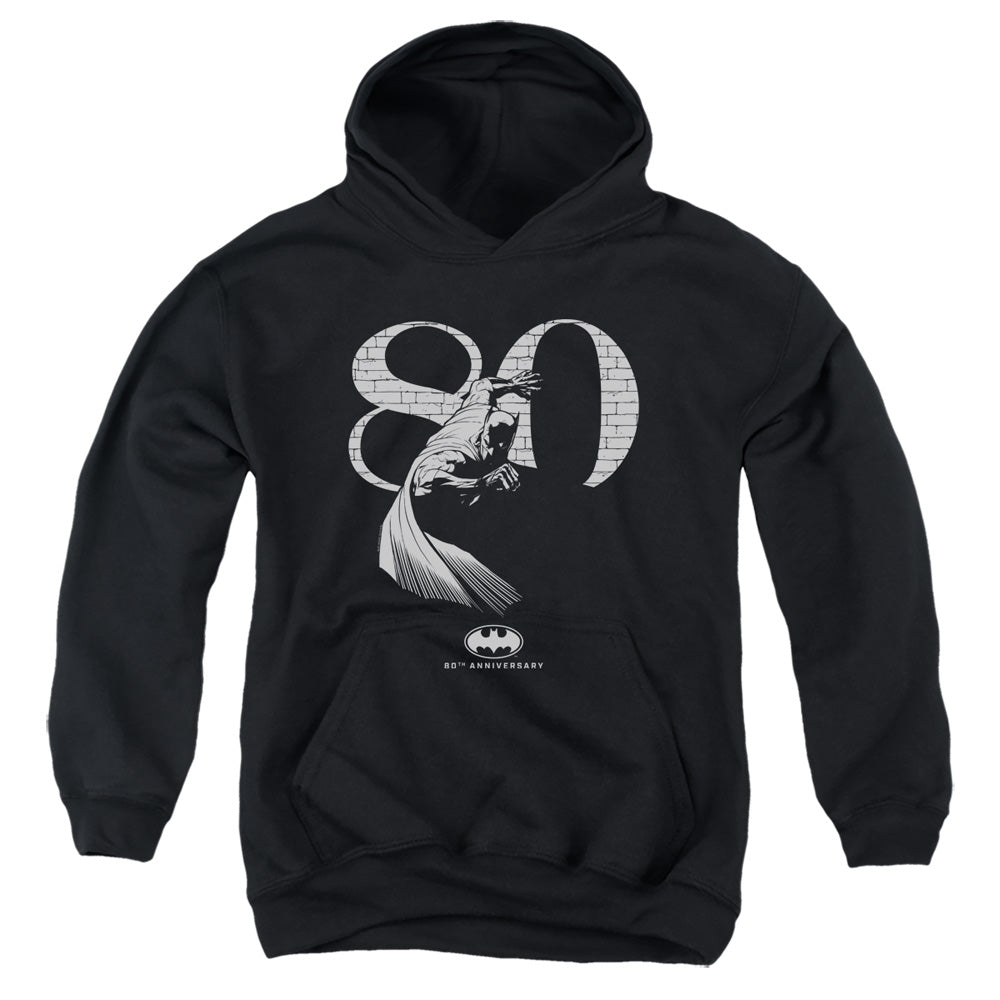 Batman 80 Wall Kids Youth Hoodie Black Officially Licensed