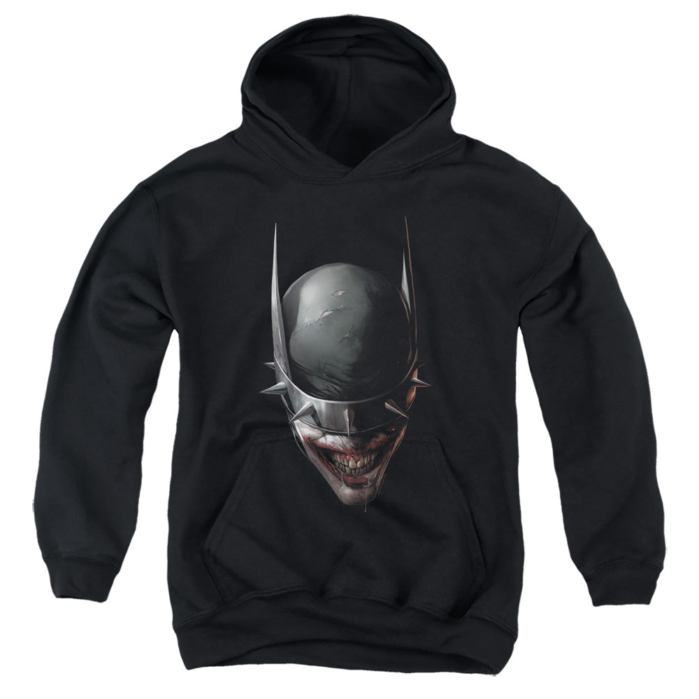 Batman Batman Who Laughs Head Kids Youth Hoodie Black Officially Licensed