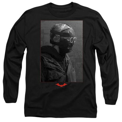 The Batman (2022) Riddler Worn Portrait Mens Long Sleeve Shirt Black Officially Licensed