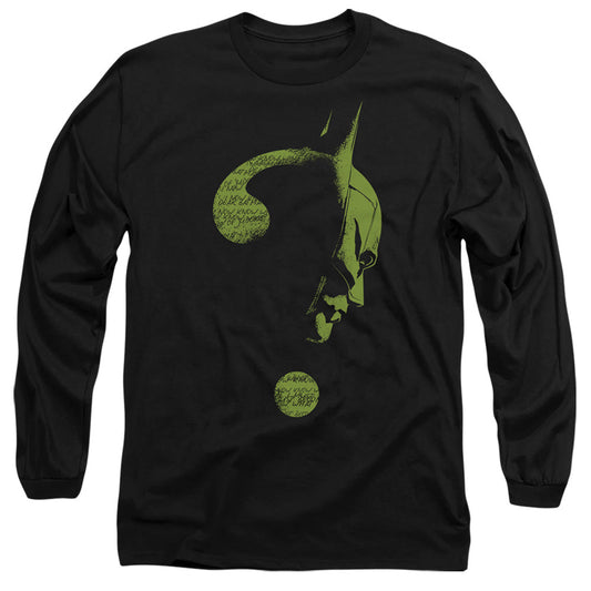 The Batman (2022) Question Mark Mens Long Sleeve Shirt Black Officially Licensed