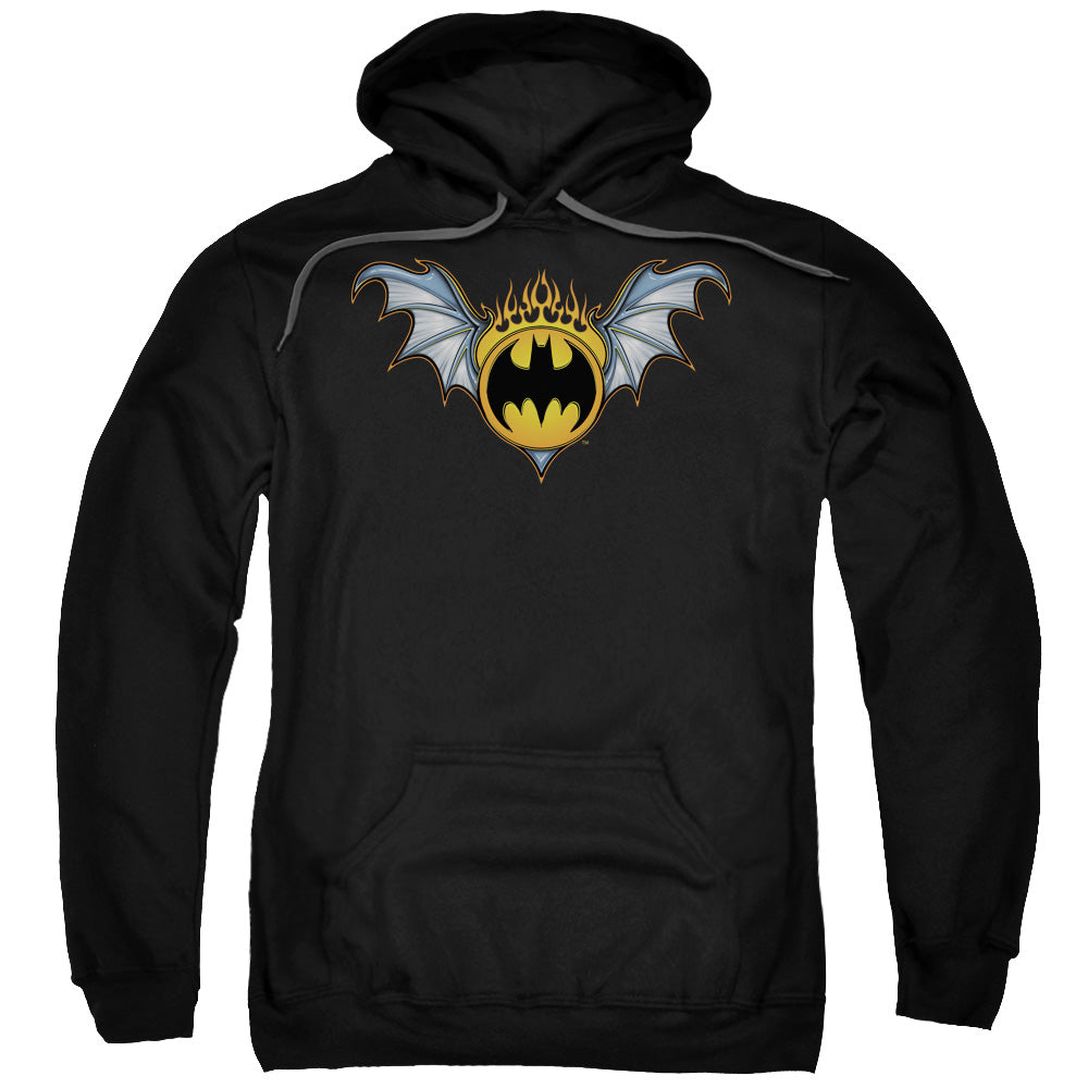 Batman Bat Wings Logo Mens Hoodie Black Officially Licensed