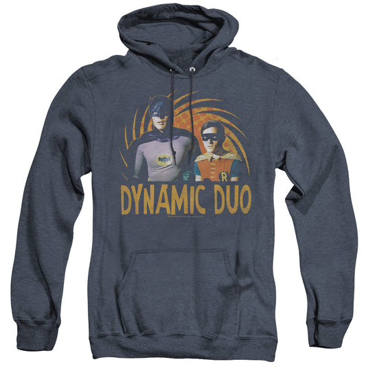 Batman Classic Tv Dynamic Heather Mens Hoodie Navy Officially Licensed