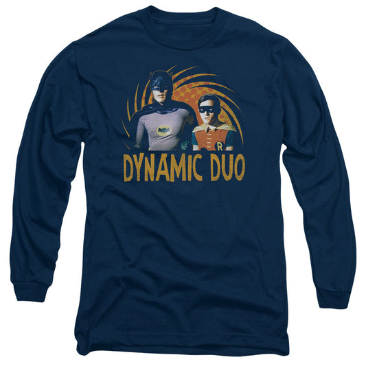 Batman Classic Tv Dynamic Mens Long Sleeve Shirt Navy Officially Licensed