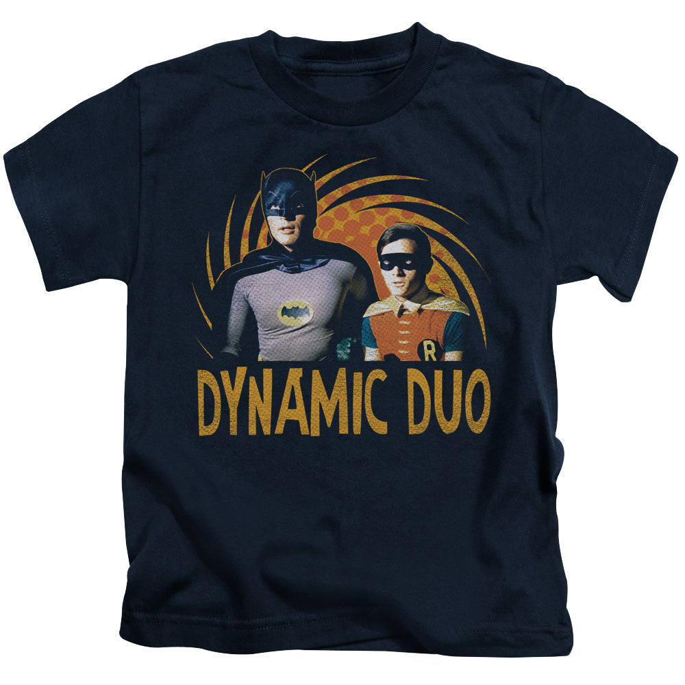Batman Classic Tv Dynamic Juvenile Kids Youth T Shirt Navy Blue Officially Licensed