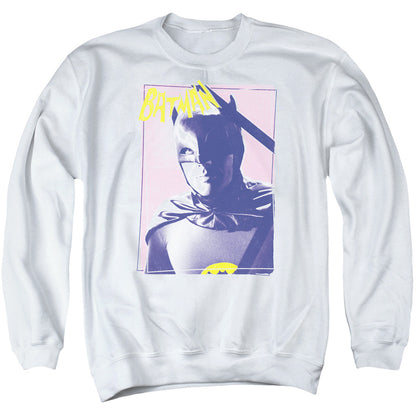 Batman Classic Tv Wayne 80S Mens Crewneck Sweatshirt White Officially Licensed