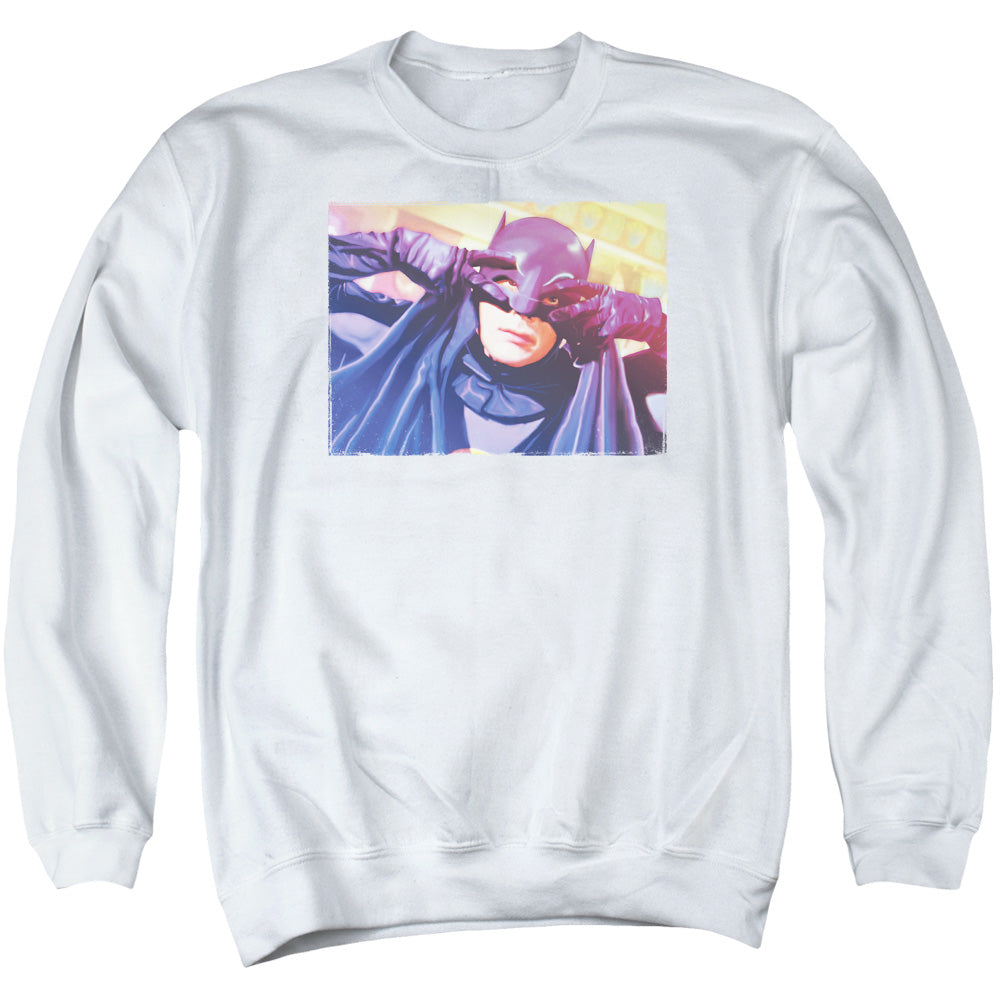 Batman Classic Tv Ooth Groove Mens Crewneck Sweatshirt White Officially Licensed