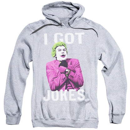 Batman Classic Tv Got Jokes Mens Hoodie Athletic Heather Officially Licensed