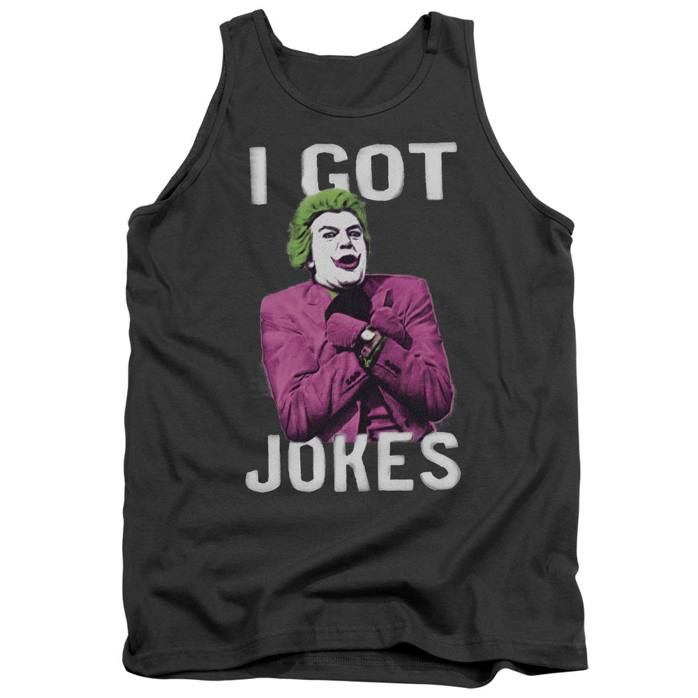 Batman Classic Tv Got Jokes Mens Tank Top Shirt Charcoal Officially Licensed