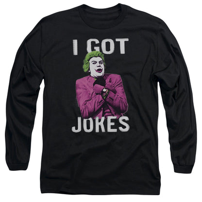 Batman Classic Tv Got Jokes Mens Long Sleeve Shirt Black Officially Licensed