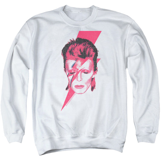 David Bowie Aladdin Sane Mens Crewneck Sweatshirt White Officially Licensed