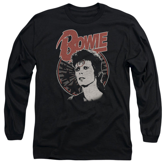 David Bowie Space Oddity Mens Long Sleeve Shirt Black Officially Licensed