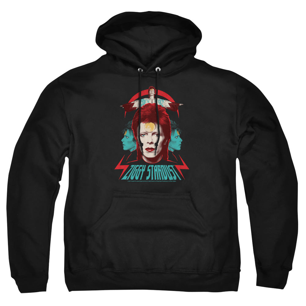 David Bowie Ziggy Heads Mens Hoodie Black