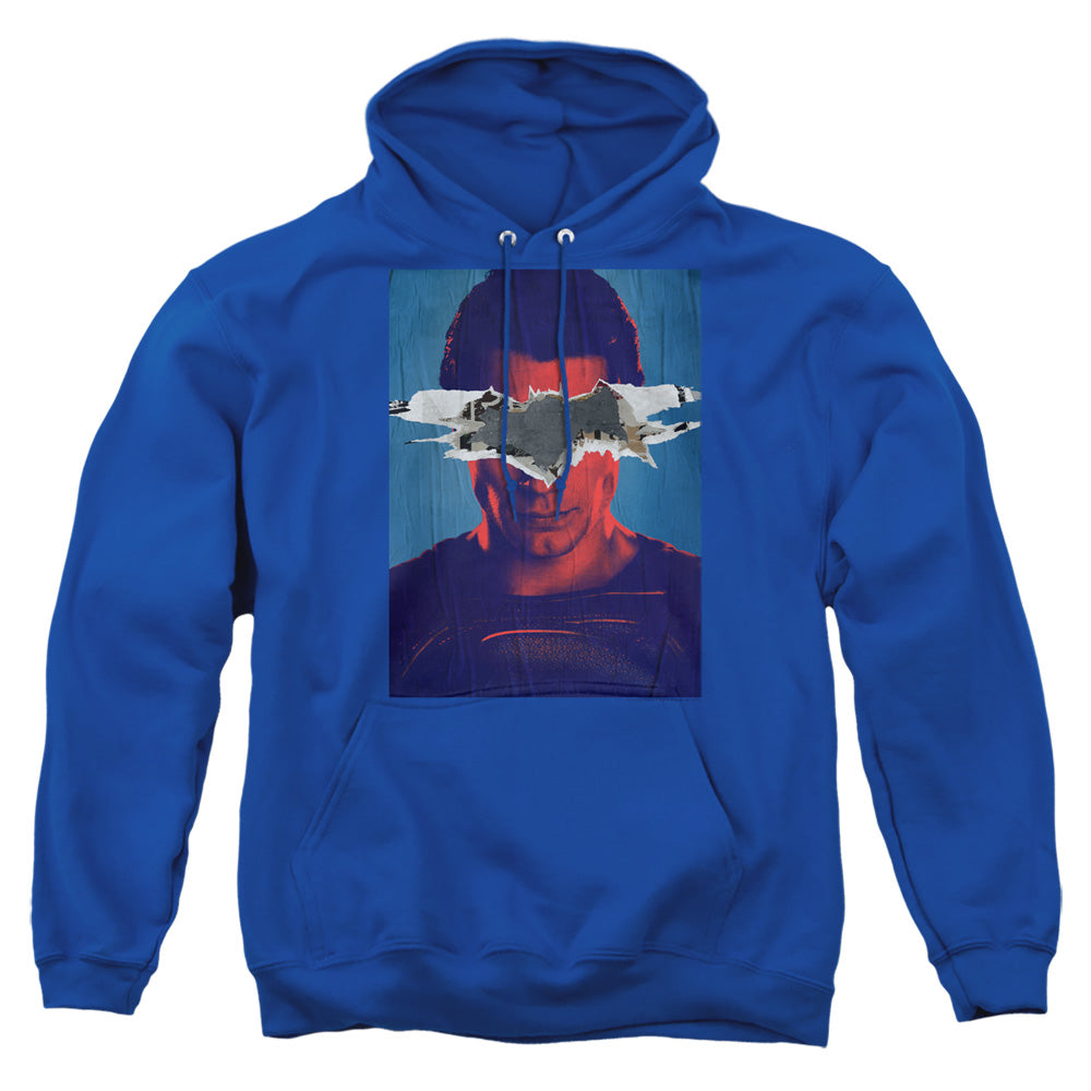 Batman Vs Superman Superman Poster Mens Hoodie Royal Officially Licensed