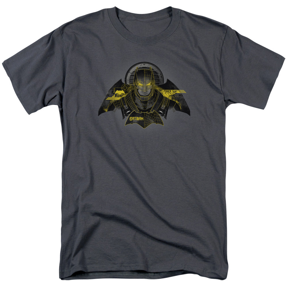 Batman V Superman Batman Tech Mens T Shirt Charcoal Officially Licensed