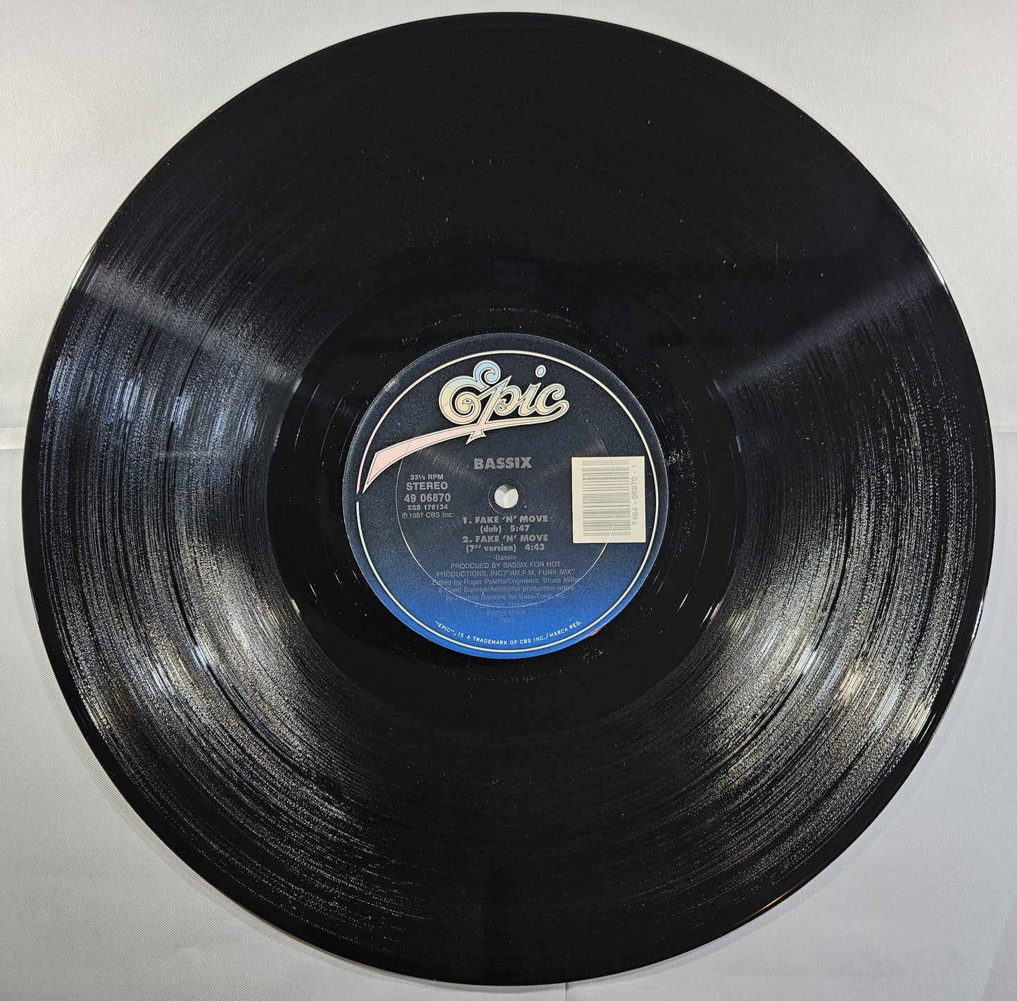 Bassix - Tears of a Clown / Fake 'n' Move [1987 Used Vinyl Record 12" Single]