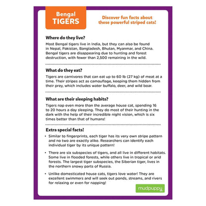 Bengal Tiger 48 Piece Mini Jigsaw Puzzle Mudpuppy