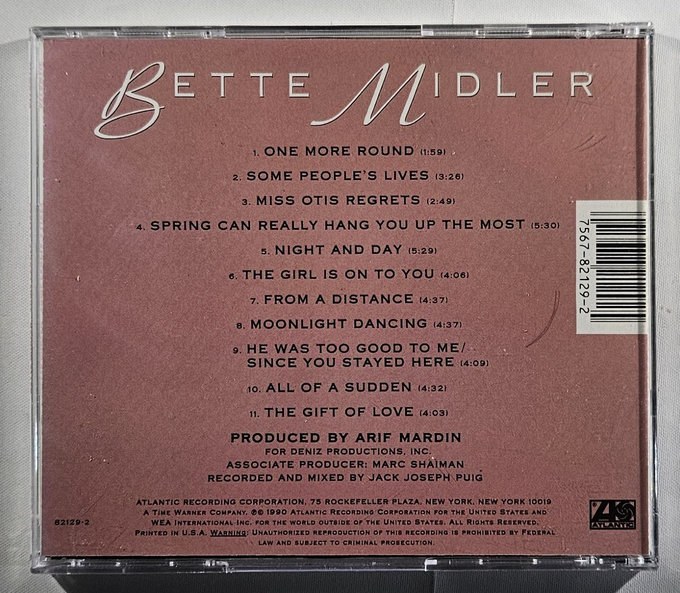 Bette Midler - Some People's Lives [1990 Used CD]