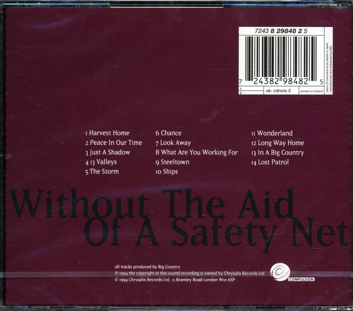 Big Country - Without the Aid of a Safety Net (Live) [1994 New CD]