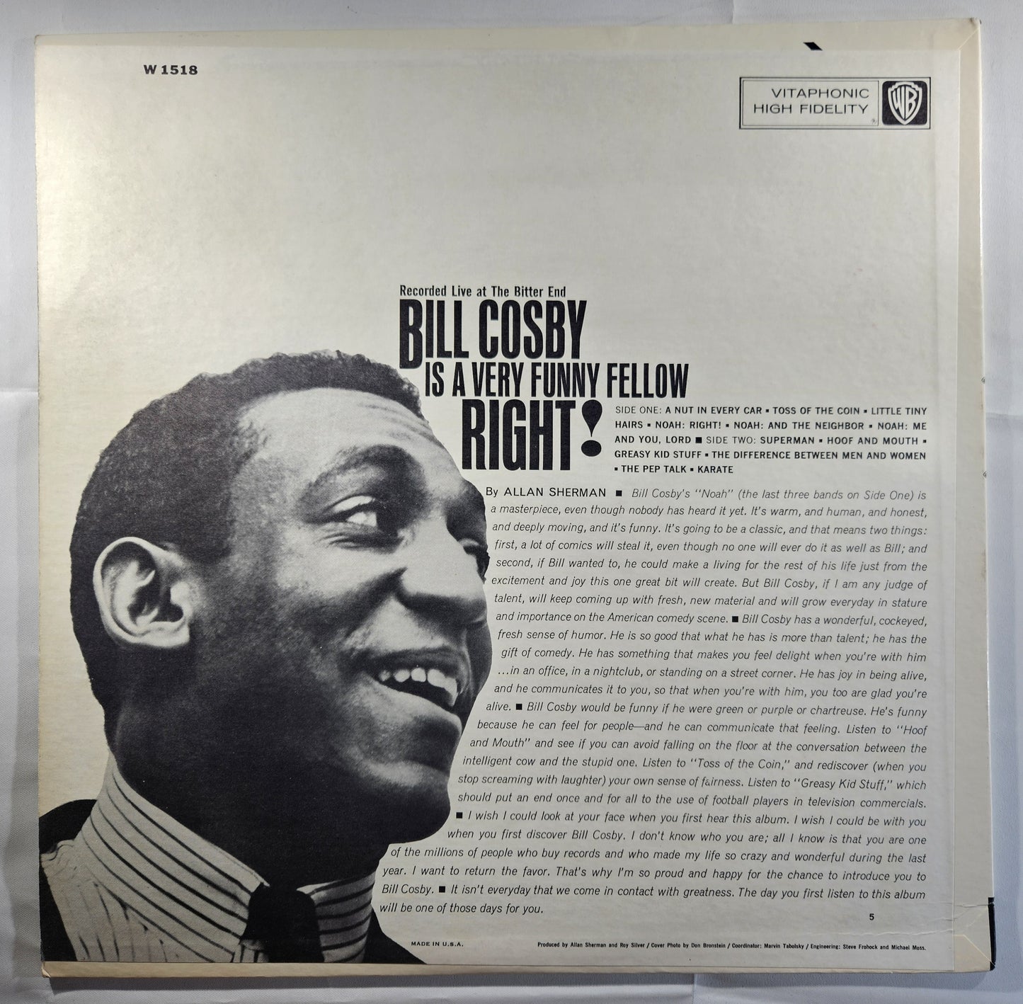 Bill Cosby - Bill Cosby Is a Very Funny Fellow Right! [1965 Reissue Mono] [Used Vinyl Record LP]