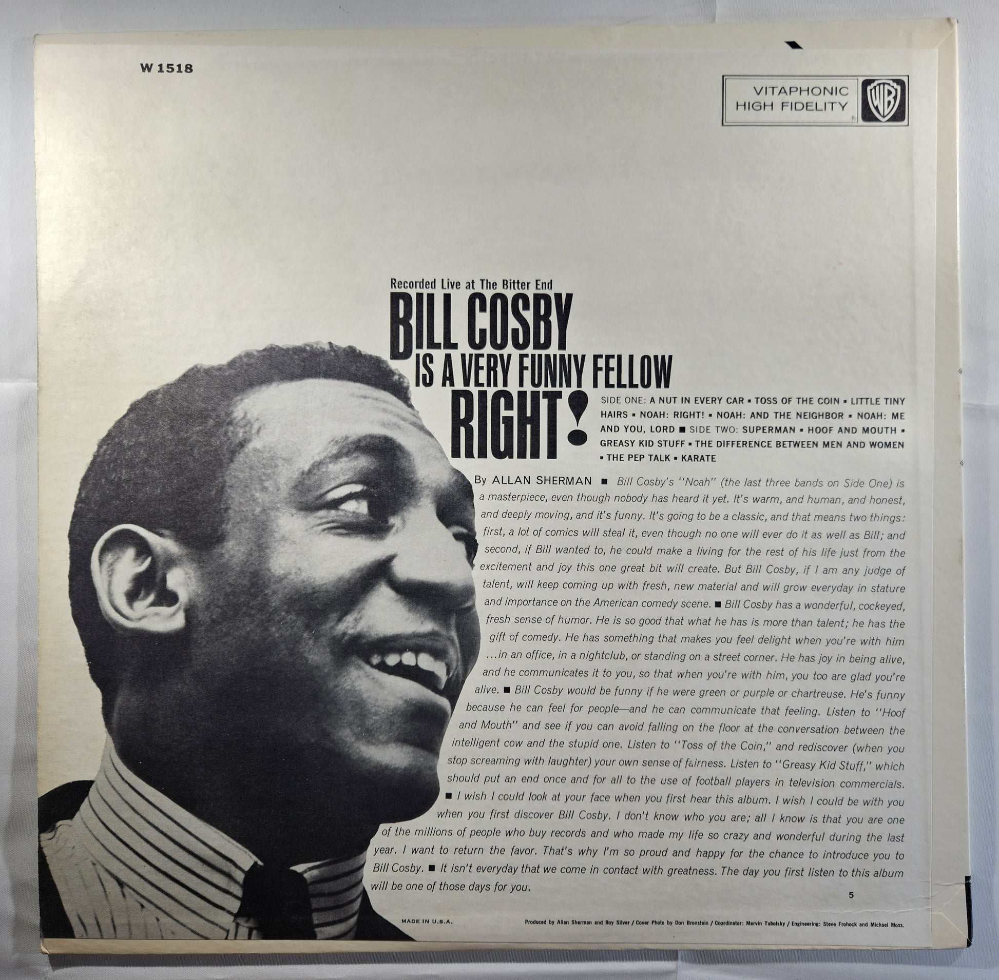 Bill Cosby - Bill Cosby Is a Very Funny Fellow Right! [1965 Reissue Mono] [Used Vinyl Record LP]
