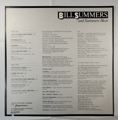 Bill Summers & Summers Heat - Call It What You Want [1981 Used Vinyl Record LP] [B]