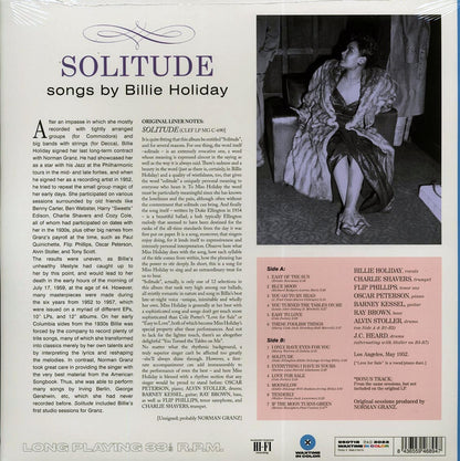 Billie Holiday - Solitude [2022 Reissue Blue Vinyl] [New Vinyl Record LP]