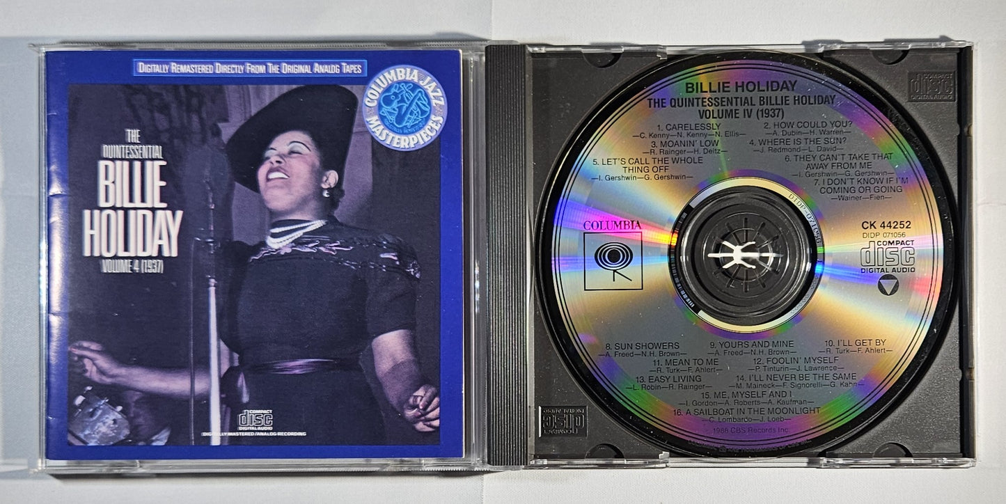 Billie Holiday - The Quintessential Billie Holiday Vol 4 (1937) [1988 Used CD]