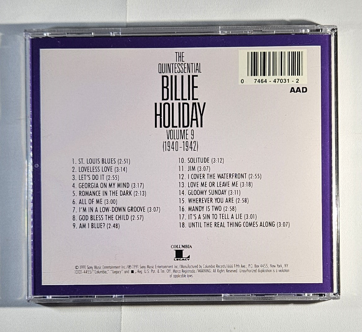 Billie Holiday - The Quintessential Billie Holiday Vol 9 (1940-1942) [ –  Pure Live Records