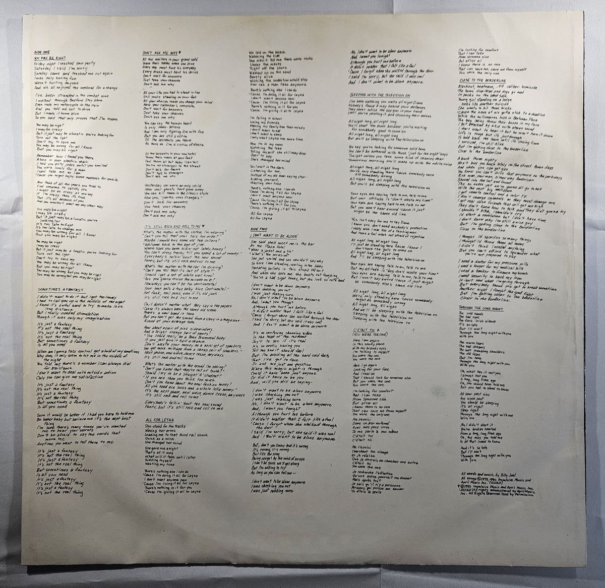 Billy Joel - Glass House [1980 Santa Maria Pressing] [Used Vinyl Record LP]