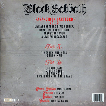 Black Sabbath - Paranoid in Hartford Vol. 2 [2024 Unofficial Red] [New Vinyl Record LP]