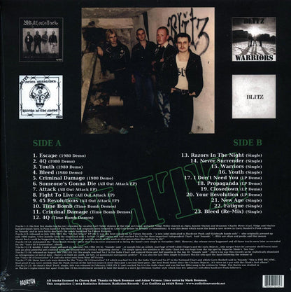 Blitz - Time Bomb: Early Singles and Demos Collection [2013 Compilation] [New Vinyl Record LP]