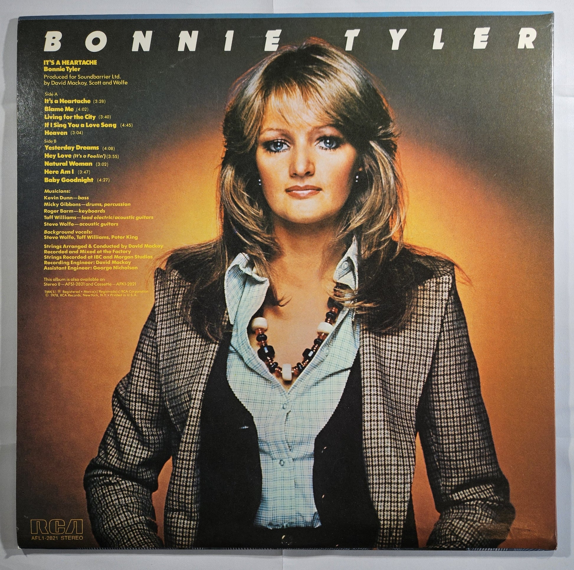 Bonnie Tyler - It's a Heartache [1978 Indianapolis Press] [Used Vinyl Record LP]