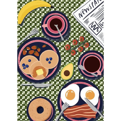 Breakfast 99 Piece Mini Jigsaw Puzzle Puzzledly