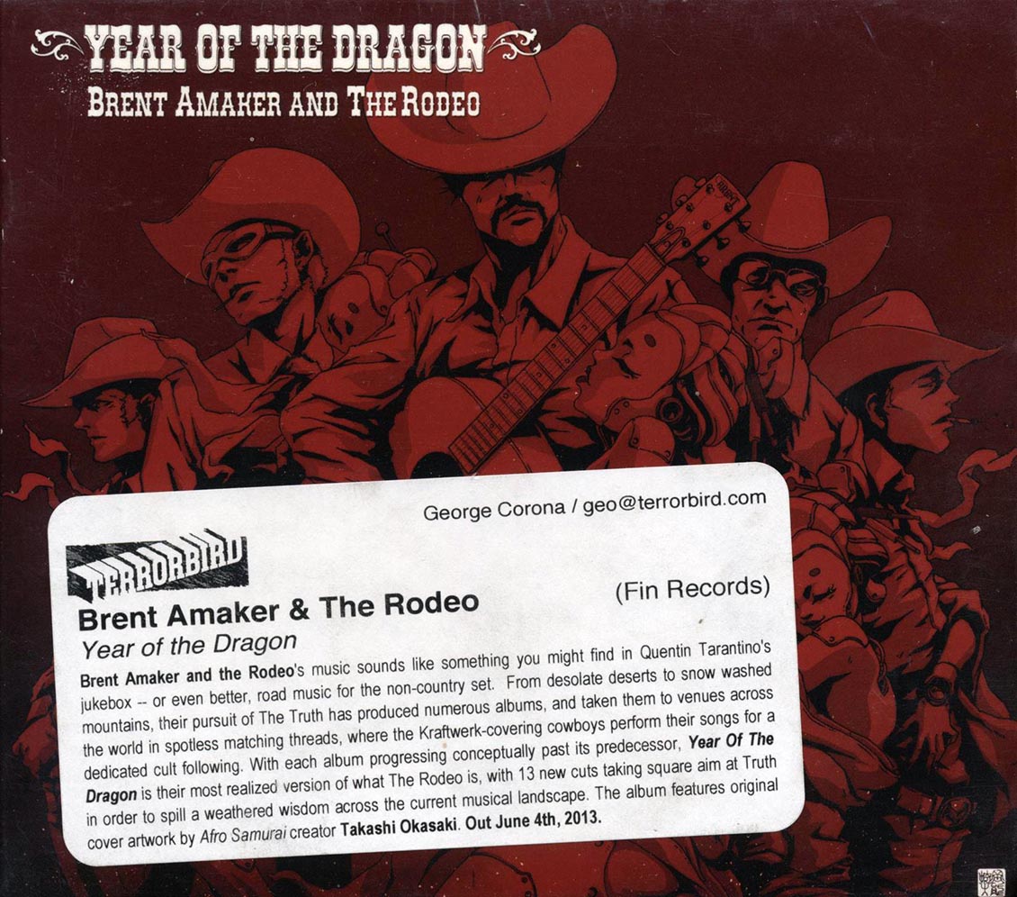 Brent Amaker and The Rodeo - Year of the Dragon [2013 New CD]