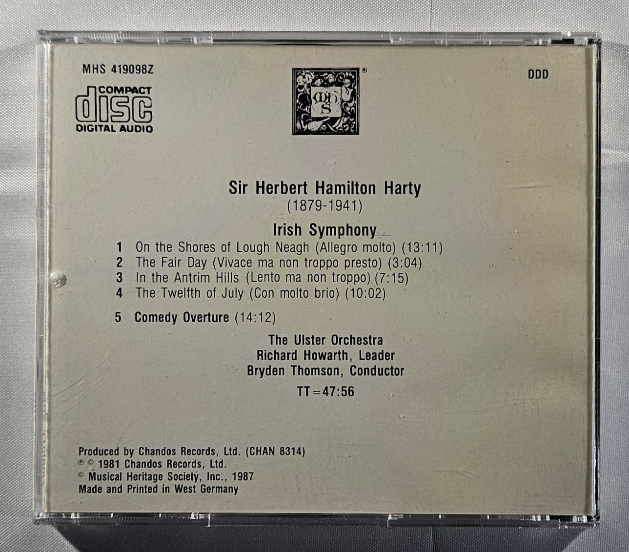 Bryden Thomson - Sir Hamilton Harty: Irish Symphony [1987 Reissue] [Used CD]