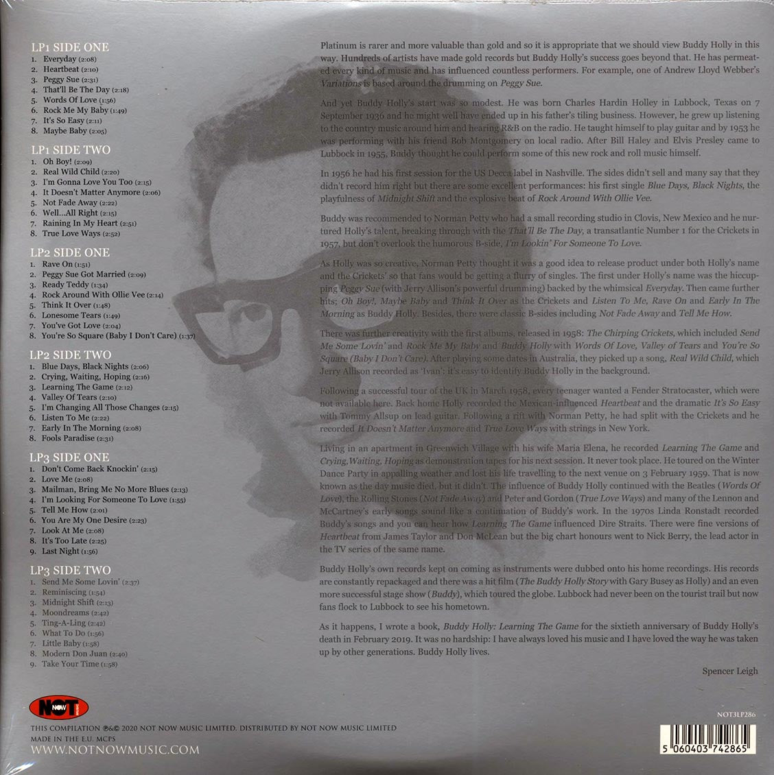 Buddy Holly - The Platinum Collection [2020 Compilation Color] [New Triple Vinyl Record LP]