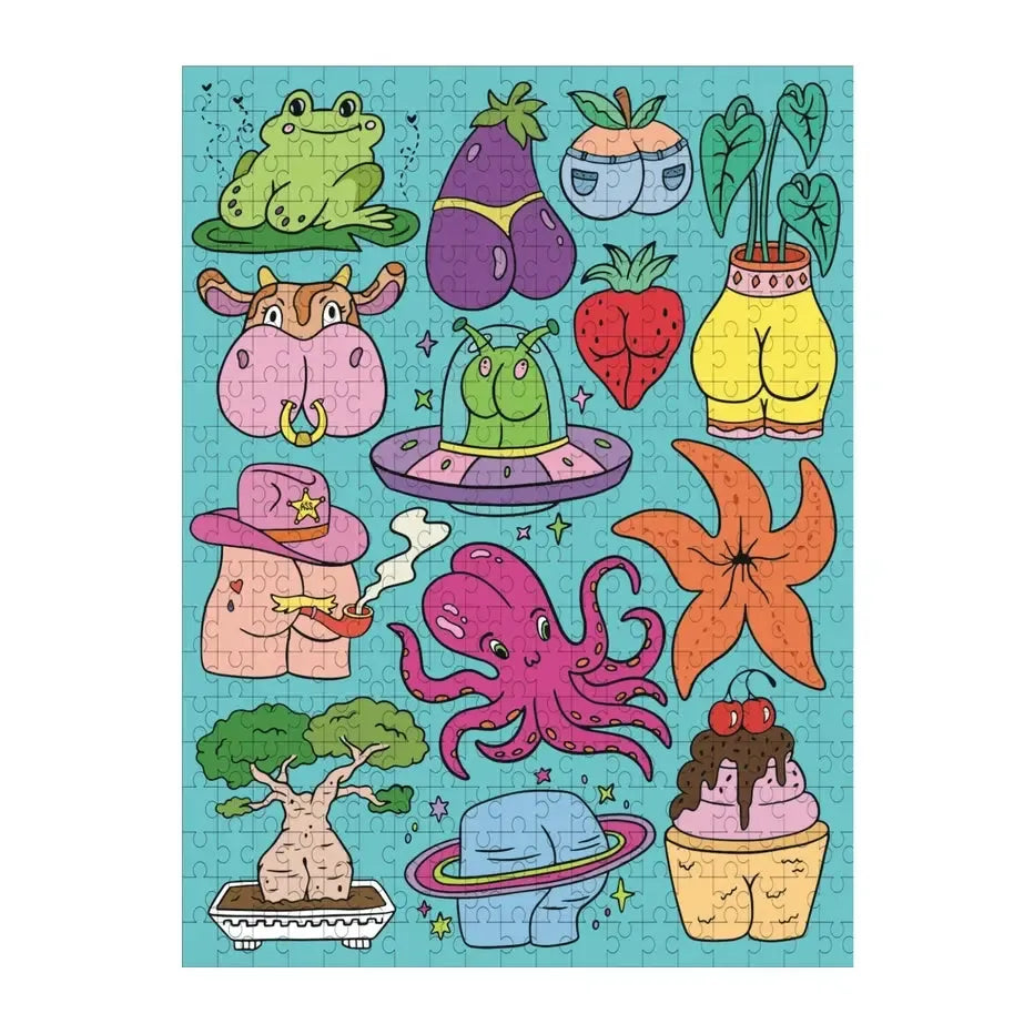 Bunches of Butts 500 Piece Jigsaw Puzzle Fun Club