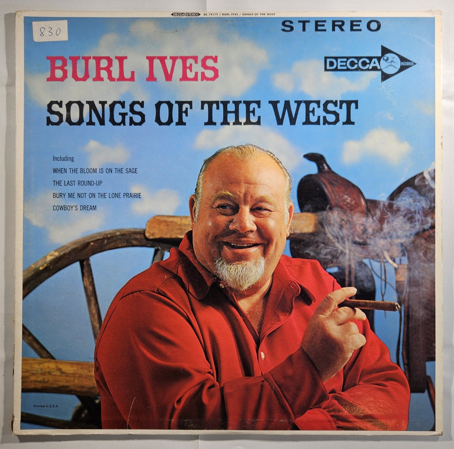 Burl Ives - Songs of the West [1961 Pinckneyville Press] [Used Vinyl Record LP]