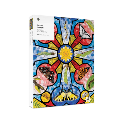 Butterfly Rose Window 1000 Piece Jigsaw Puzzle Pomegranate