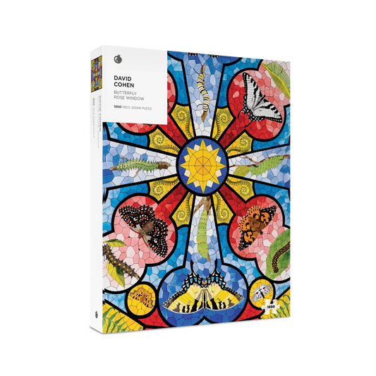 Butterfly Rose Window 1000 Piece Jigsaw Puzzle Pomegranate