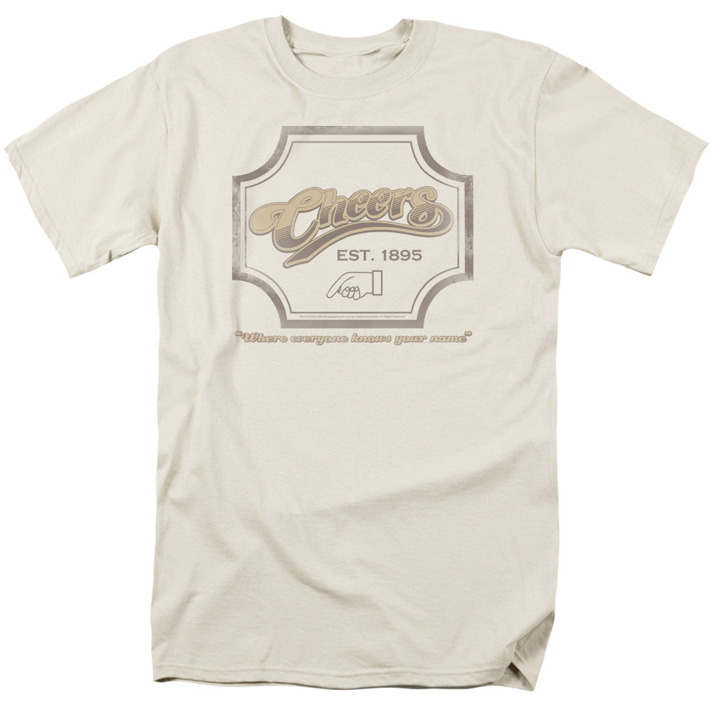 Cheers Sign Mens T Shirt Cream Officially Licensed