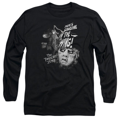 Twilight Zone Someone On The Wing Mens Long Sleeve Shirt Black Officially Licensed