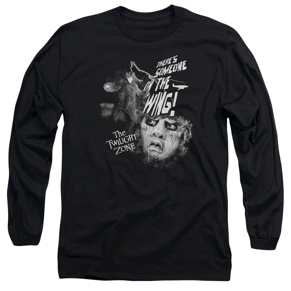 Twilight Zone Someone On The Wing Mens Long Sleeve Shirt Black Officially Licensed