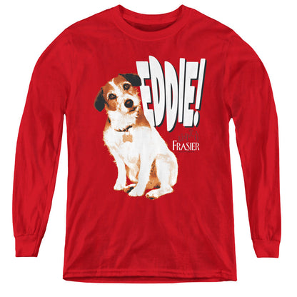 Frasier Eddie Long Sleeve Kids Youth T Shirt Red Officially Licensed
