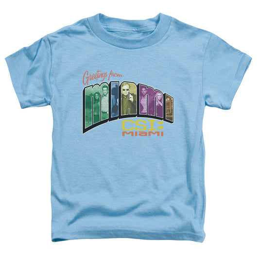 Csi Miami Greeting From Miami Toddler Kids Youth T Shirt Carolina Blue Officially Licensed