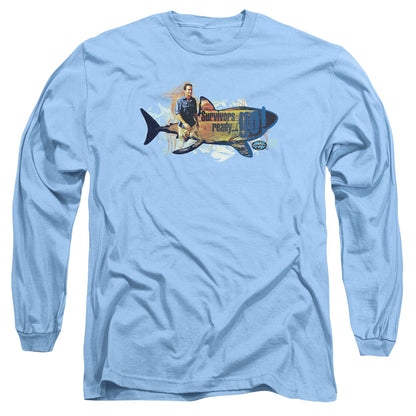 Survivor Ready Go Mens Long Sleeve Shirt Carolina Blue Officially Licensed