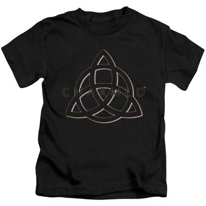 Charmed Triple Linked Logo Juvenile Kids Youth T Shirt Black Officially Licensed