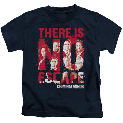 Criminal Minds No Escape Juvenile Kids Youth T Shirt Navy Officially Licensed
